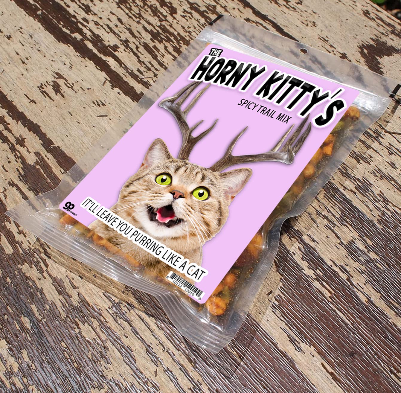 Horny Kitty Spicy Trail Mix - Cat Lover Stocking Stuffers - Cat Stuff - Nuts Gift Basket - Cajun Trail Mix - Funny Cat Themed Gifts - Cat People