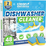Dishwasher Cleaner Tablets & Deodorizer - 48 Pack (2 Year Supply) Deep Cleaning Descaler Pods, Removes Limescale, Hard Water, Calcium, Grease & Odor