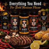 Spanglsh Asadro Mexican Street Flavor Collection, Taco, Elote & Carne Asada Seasonings, Mexican-Inspired Spice Blends for Tacos, Corn, Steak, Chicken