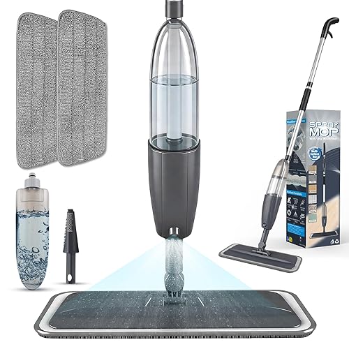 Spray Mop for Floor Cleaning with 360° Rotation - Multi-Surface Floor Cleaner for Wet/Dry Mopping Lightweight Handle for Kitchen Bathroom