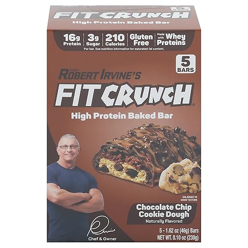 FitCrunch, Chocochip Cookie Dough, 5 Count