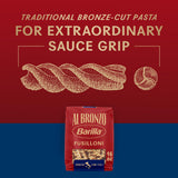 Barilla Al Bronzo Fusilloni Pasta (1 lb), Bronze Cut Pasta Created from High Quality Durum Wheat, Imported from Italy, Non-GMO, Kosher