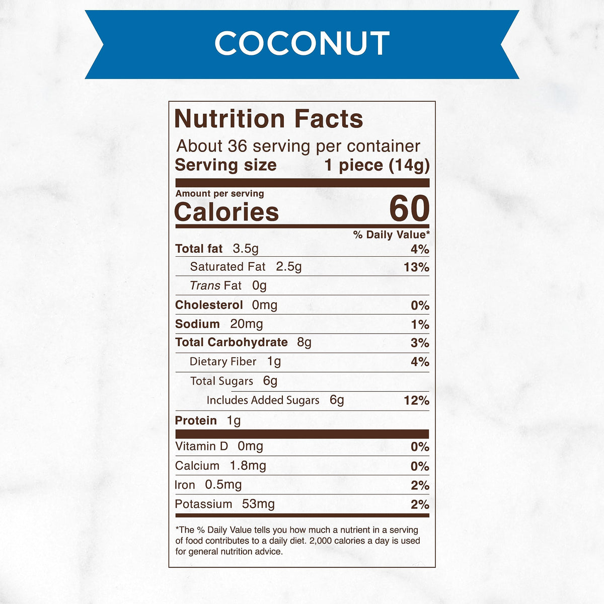 Russell Stover Dark Chocolate Coconut - 0.5 oz (Pack of 36)
