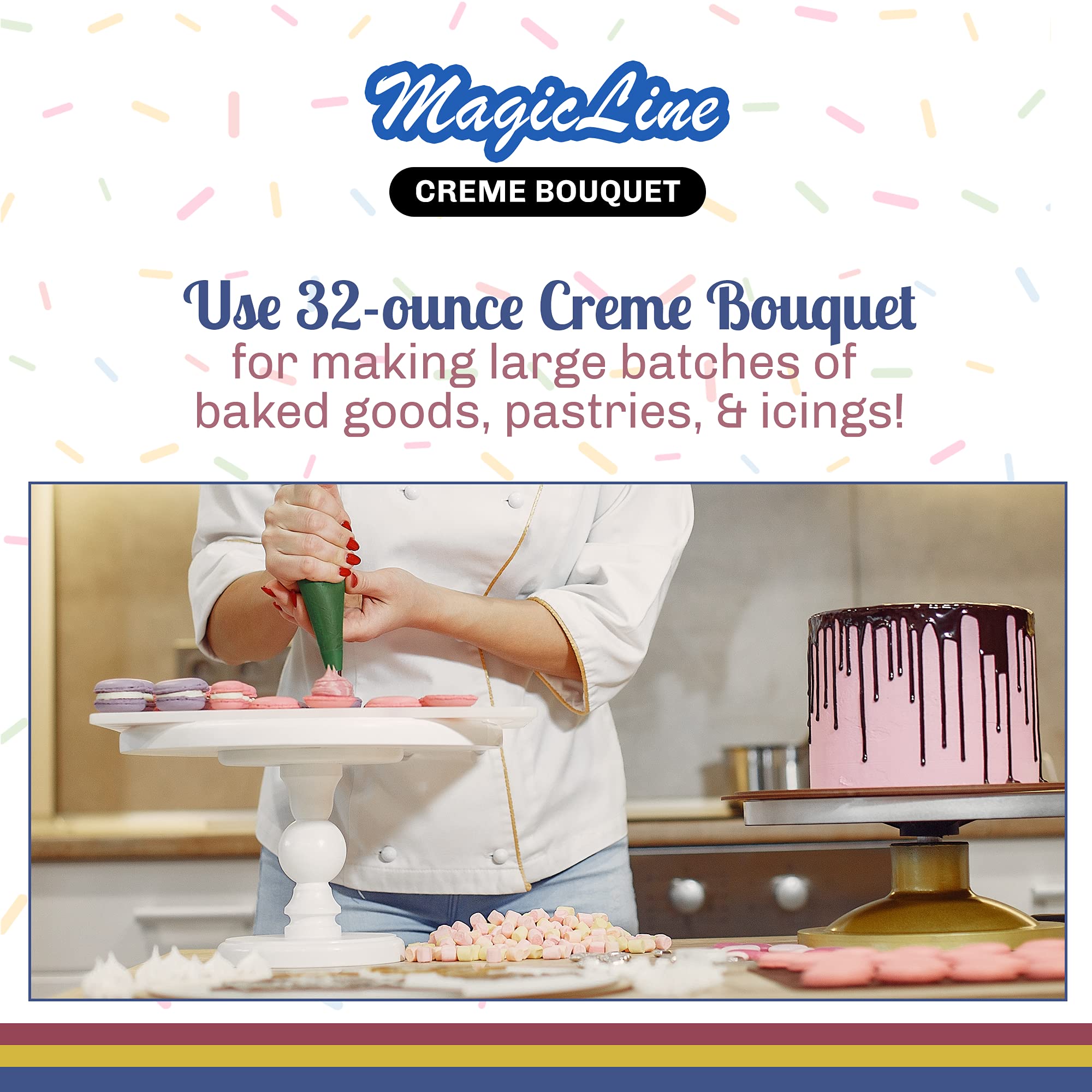 Parrish Magic Line Creme Bouquet Flavoring Oil for Baking - Premium Baking Extract Replaces Vanilla Flavor Extracts (32 oz)