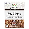 NOW Foods, Pau D'Arco Tea, A Traditional Herbal Experience, Overall Wellness, Premium Unbleached Tea Bags with No-Staples Design, 24-Count
