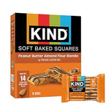 KIND Soft Baked Squares, Peanut Butter Almond Flour Blondie, Gluten Free, Healthy Snack Bars, 5g Protein, 6 Count