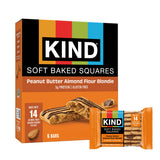 KIND Soft Baked Squares, Peanut Butter Almond Flour Blondie, Gluten Free, Healthy Snack Bars, 5g Protein, 6 Count