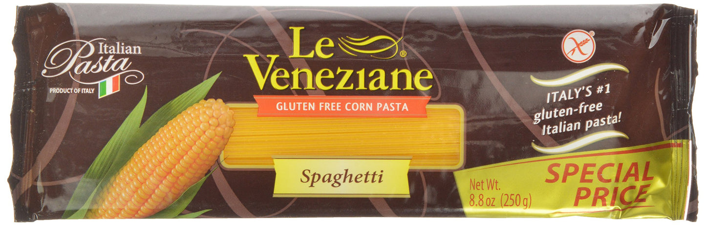 Le Veneziane Italian Gluten Free Corn Spaghetti, 250g Boxes (Pack Of 24)