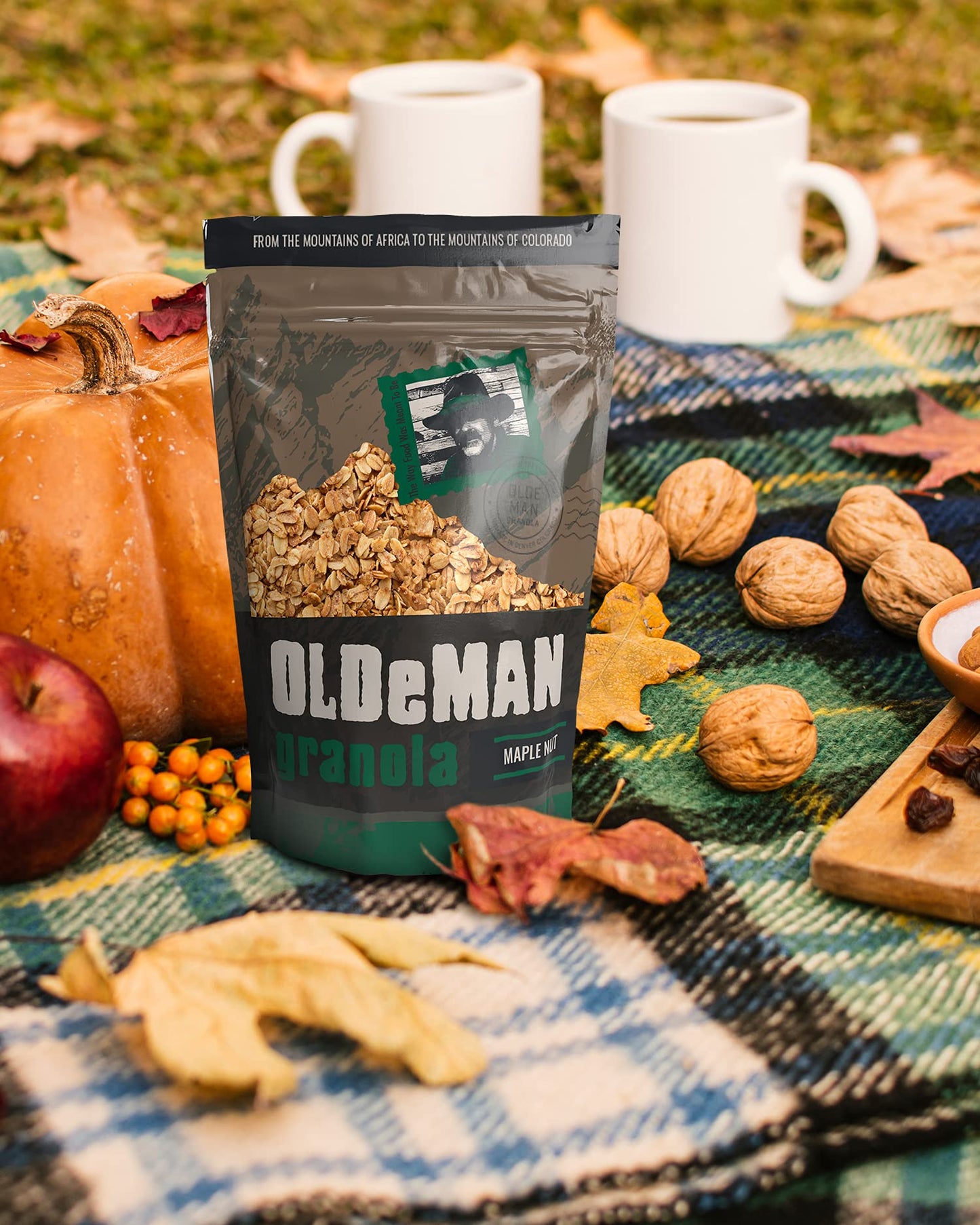 Olde Man Granola Gluten Free Granola - Non-GMO Healthy Granola Cereal - Soft Whole Grain Oats, Butter, Brown Sugar - Handmade in Colorado (Maple Nut