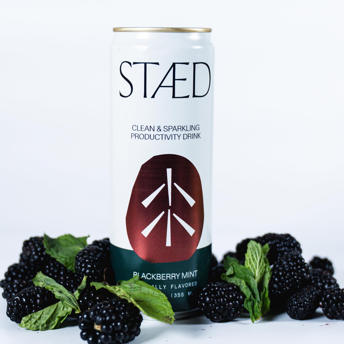 STAED Organic Energy Drinks, Clean Natural Productivity Drink with Cognizin® Citicoline & L-Theanine, Sparkling Functional Beverage, Clean Caffeine