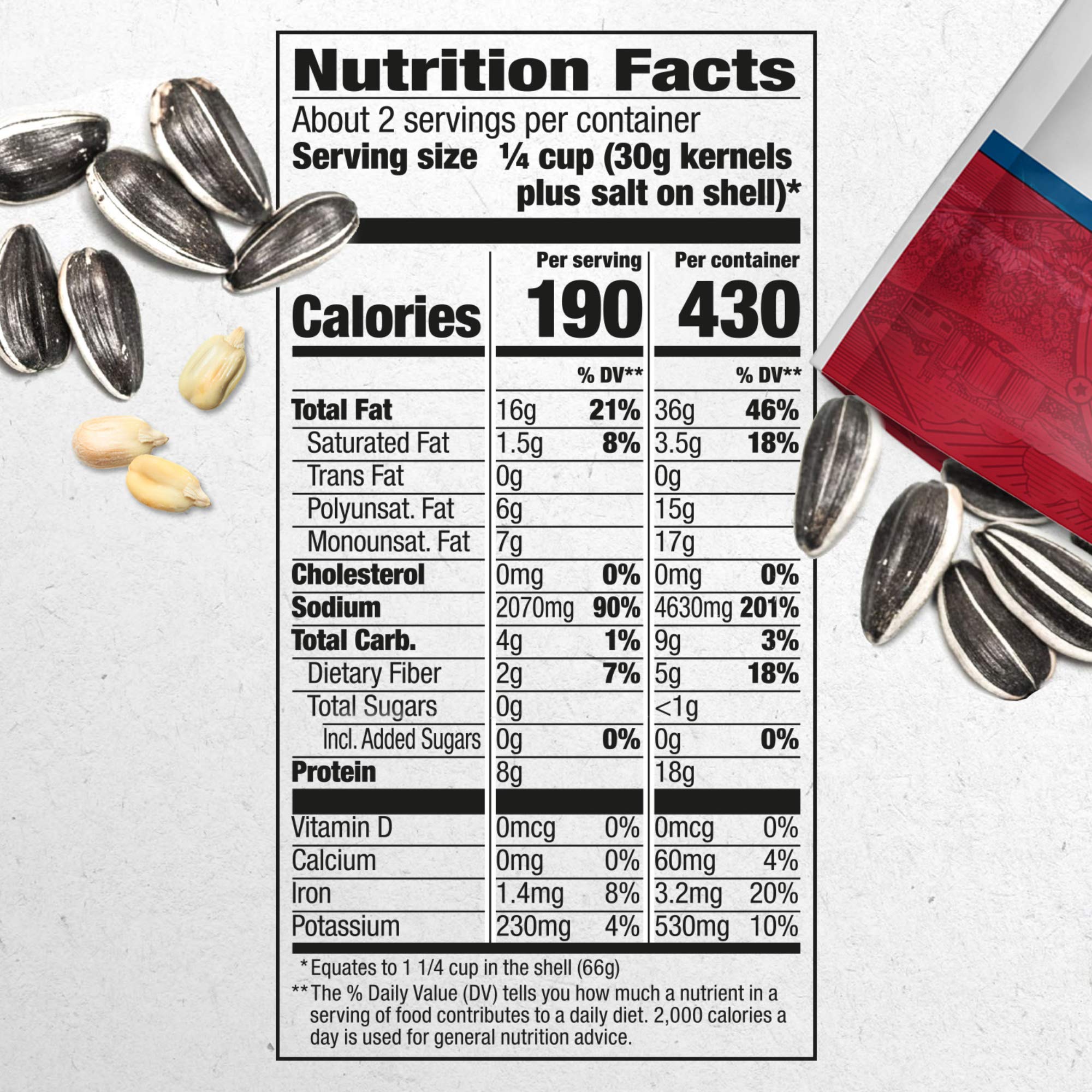 Jumbo Reduced Sodium Sunflower Seeds (4 Pack) 5.25 oz each