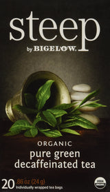 steep by Bigelow Organic Pure Green Tea, 20 Total Tea Bags