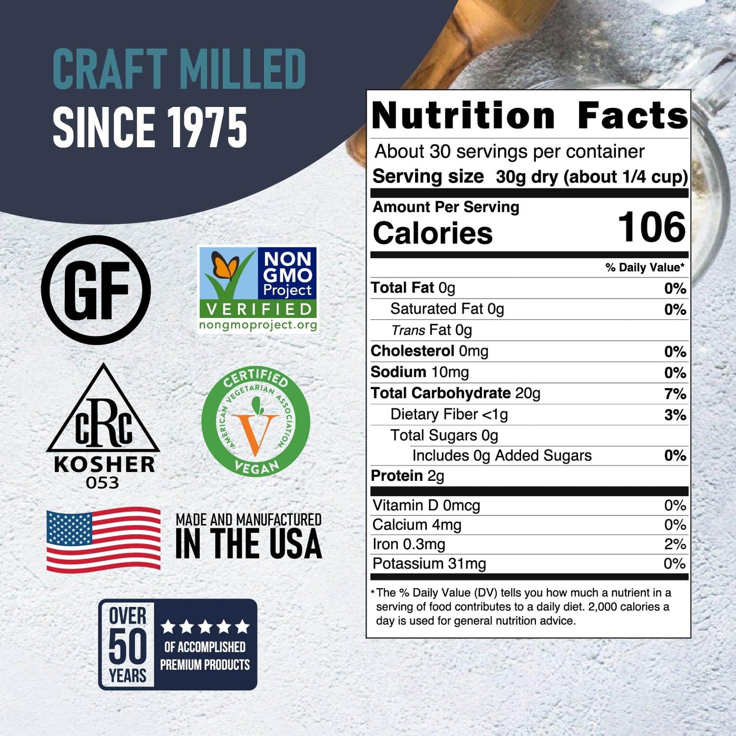 Great River Milling Gluten Free All Purpose Flour | Made from All Purpose Gluten Free Baking Alternative Ingredients | Non-GMO, Glyphosate Free