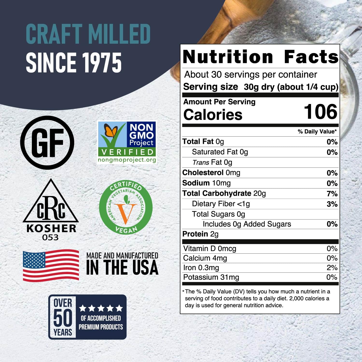 Great River Milling Gluten Free All Purpose Flour | Made from All Purpose Gluten Free Baking Alternative Ingredients | Non-GMO, Glyphosate Free