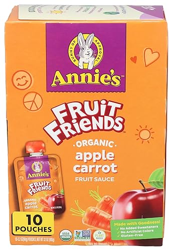 Annie's Fruit Friends Organic Apple Carrot Fruit Sauce 10pk, 32 OZ
