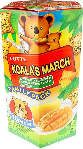 Lotte Koala's March Cookie with Mango Cream Family Size, 6.89 oz