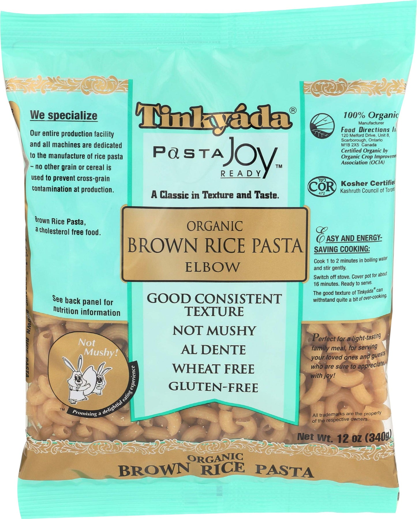 Tinkyada, Brown Rice Pasta Elbows, 12 oz