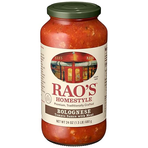 Rao's Homemade Bolognese Sauce 24 oz, Tomato Sauce, All Purpose, Keto Friendly Pasta Sauce, Premium Quality Tomatoes from Italy, Beef, Pork & Pancetta