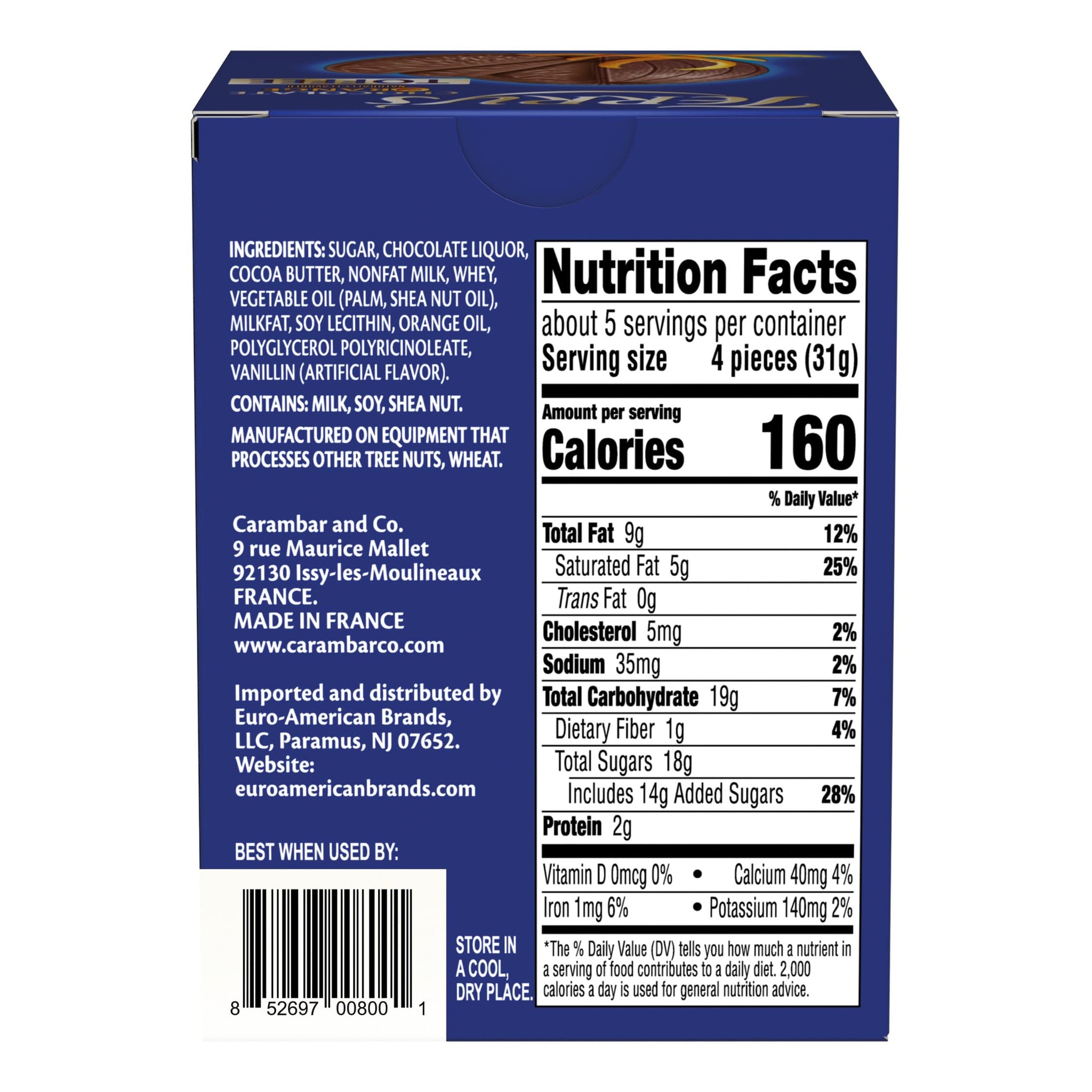Terry's Milk Chocolate Orange 5.53 oz | Stocking Stuffer and Party Favor | Break Apart Chocolate Ball with Real Orange Oil | Holiday Favorite