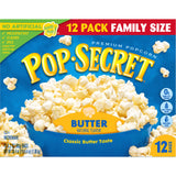 Pop Secret Butter Microwave Popcorn 12ct (3.2oz Bags), 38.4oz Box (Pack of 1)