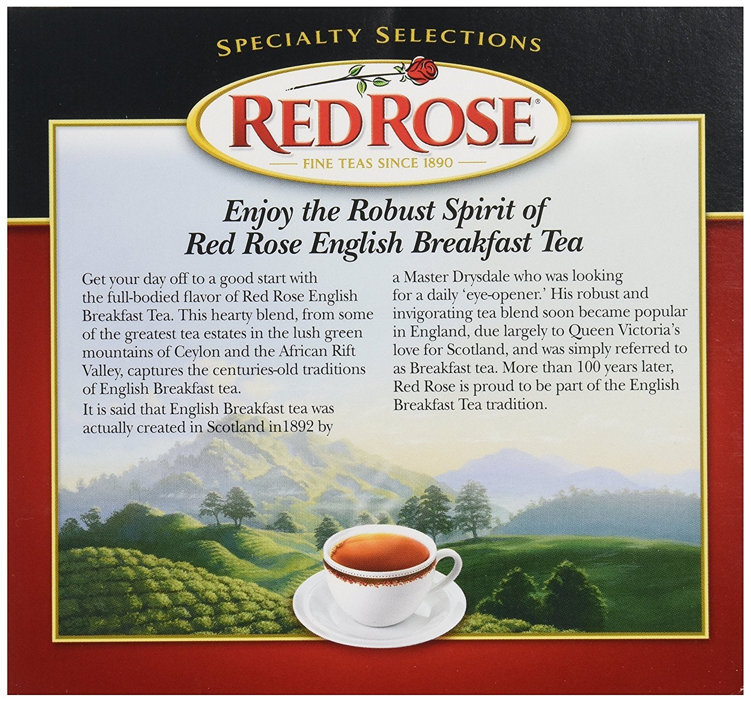 Red Rose English Breakfast Tea, 40 ct