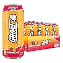 GHOST Energy Drink - 12-Pack, Strawbango, 16oz - Energy & Focus & No Artificial Colors - 200mg of Natural Caffeine, L-Carnitine & Taurine
