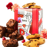 David’s Cookies Gluten-Free Assorted Cookies And Brownies 2Lbs - Comes In A Beautiful Love-Themed Tin Gift Box - Delicious Gourmet Food Gift For Loved