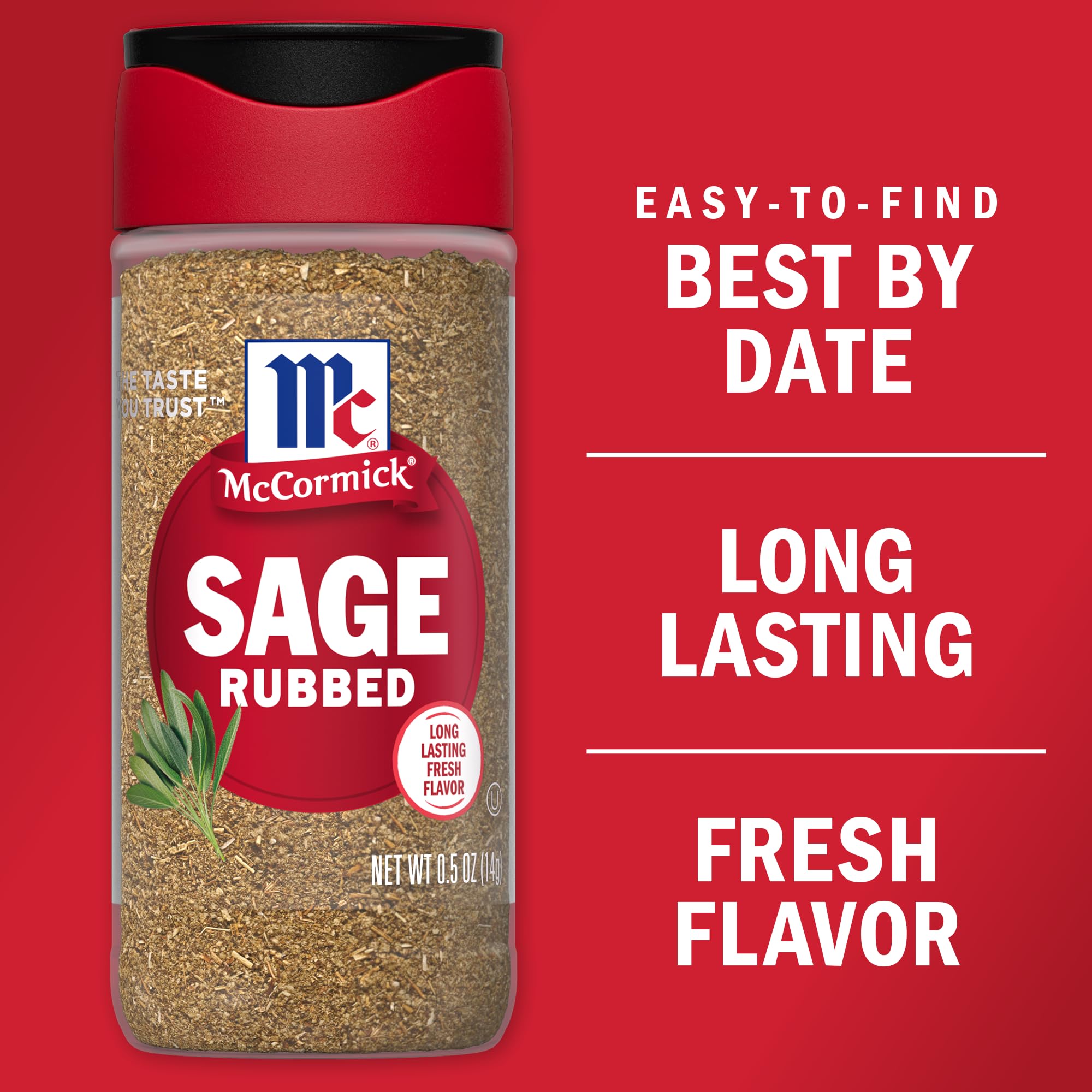 McCormick Rubbed Sage, 0.5 Oz