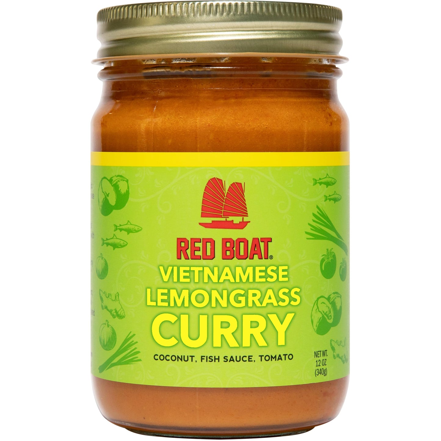 Red Boat Fish Sauce Vietnamese Lemongrass Curry | Deliciously complex flavors ready in 20 min | Simple ingredients, nothing artificial | 12 oz