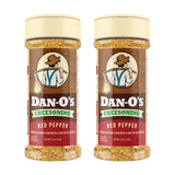 Dan-O's Red Pepper Cheesoning Seasoning, 2.6 oz Bottle, 2 Pack, Cheesy Seasoning for Pizza, Popcorn, Chicken and More, Sugar Free, Zero Calorie, Bold