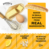 Nonni's Limone Biscotti Italian Cookies Tub - Individually Wrapped - Italian Biscotti - Lemon Cookies Perfect for Tea - Kosher - 1 lb 5.5oz (610g)