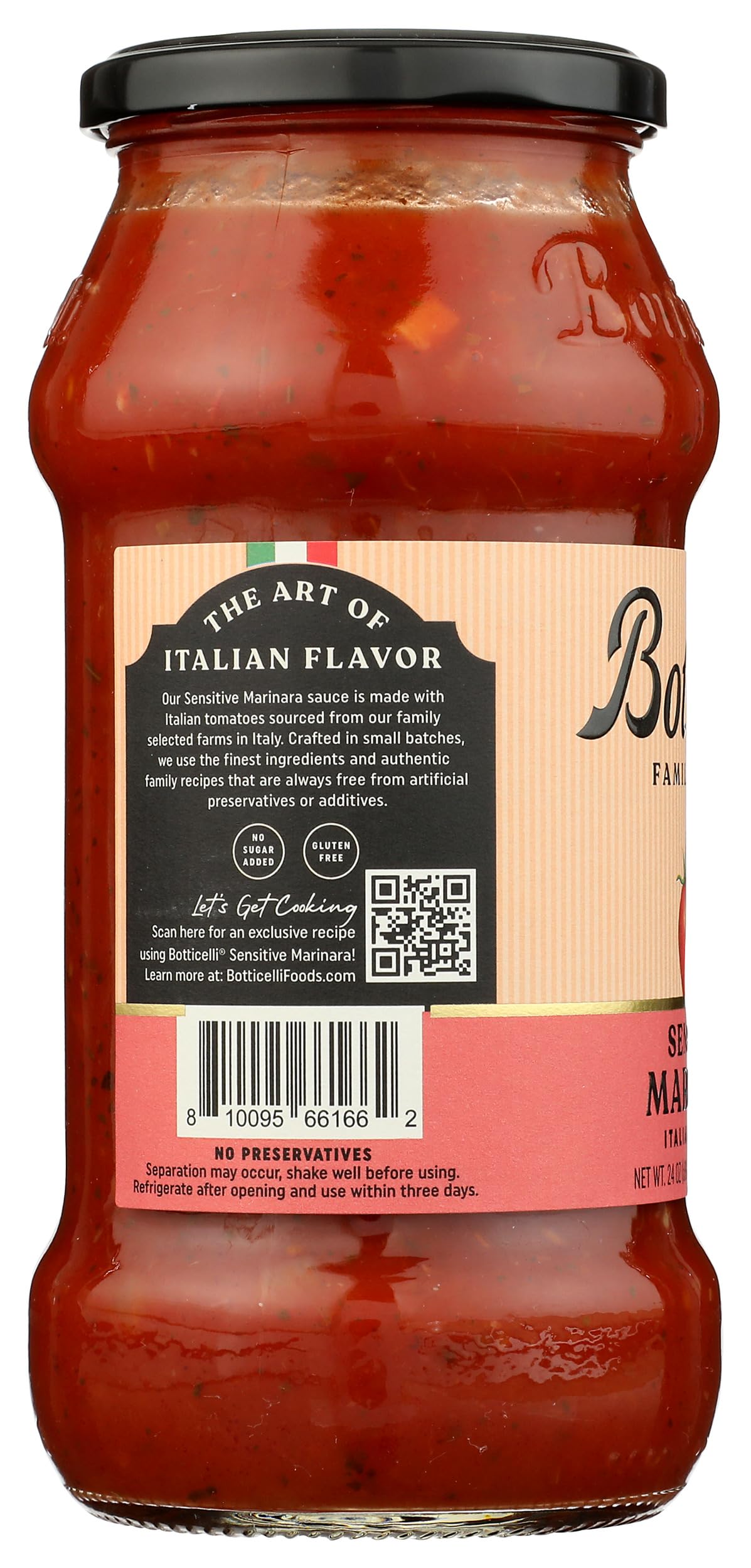 Botticelli, Sauce Marinara Sensitive Organic, 24 Ounce