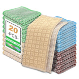 20 pcs Multipurpose Wire Dishwashing Rags, Upgraded 2-Layer Non-Scratch Metal Wire Dish Cloths for Wet/Dry Use, Reusable for Kitchen & Cookware, Sinks