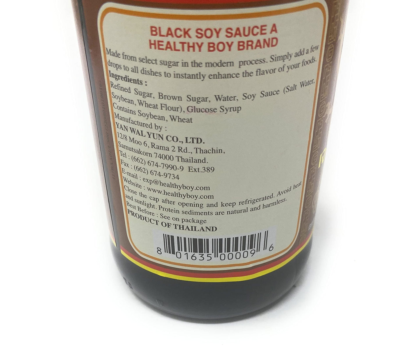 Healthy Boy Black Soy Sauce 34oz Imported from Thailand