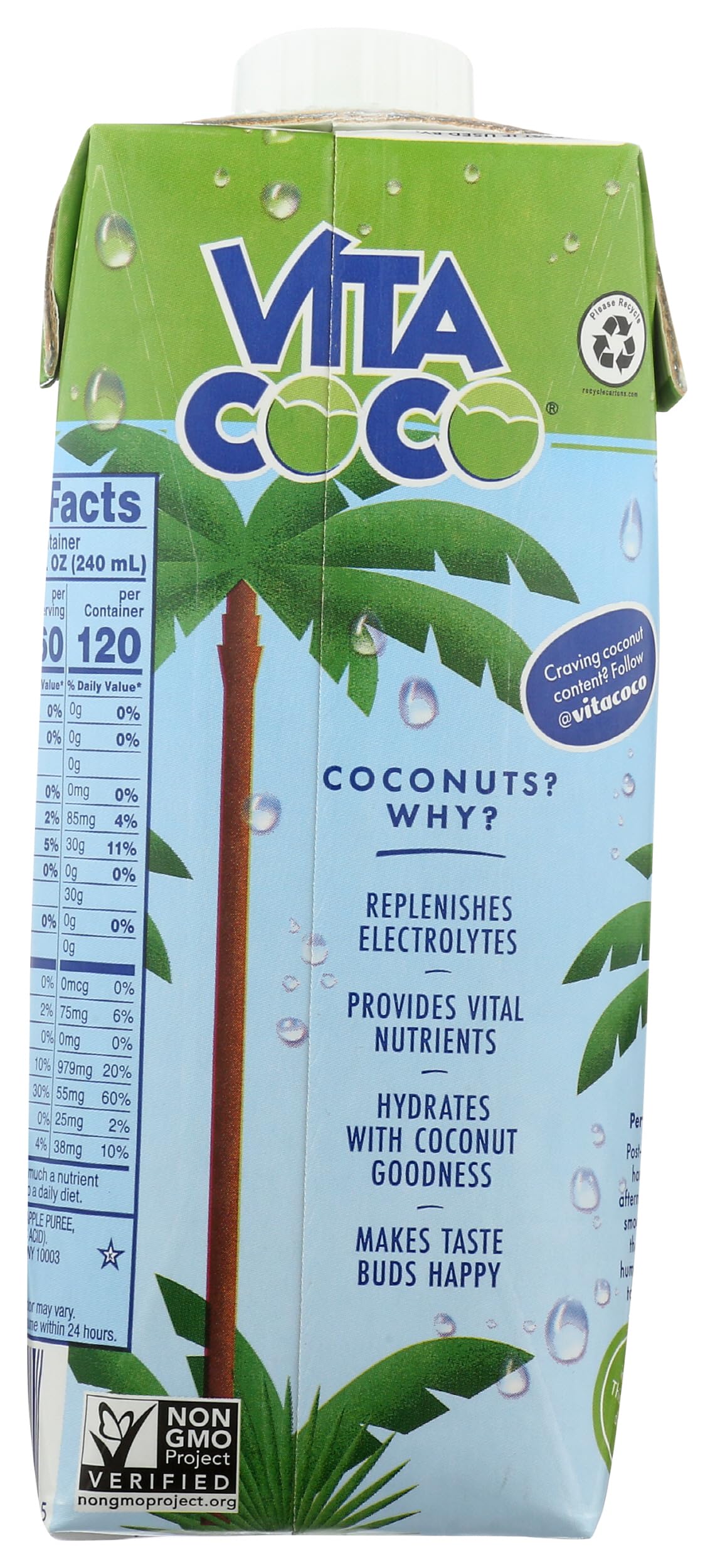 Vita Coco Pineapple Coconut Water, 500 Milliliter - 12 per case.12