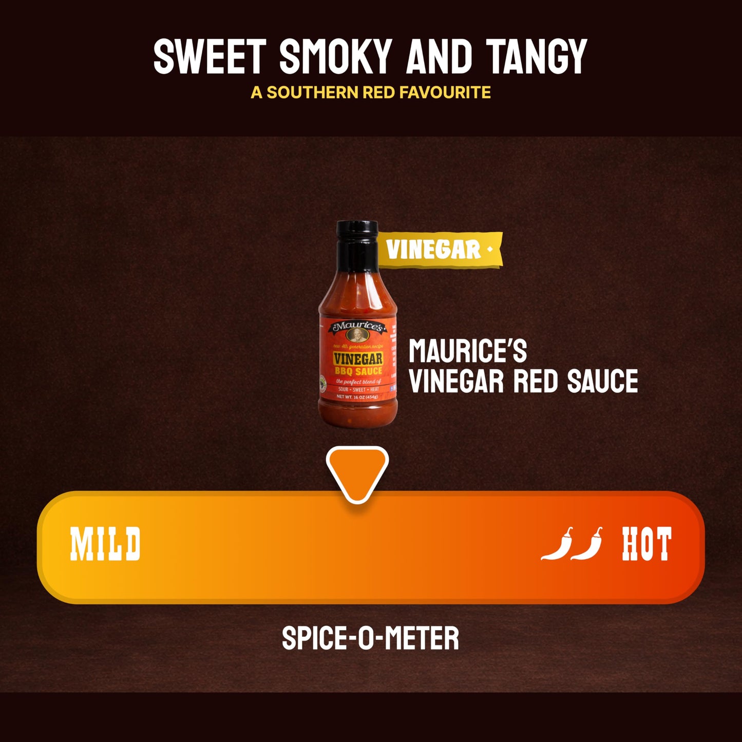 Maurice’s Gourmet Blend Vinegar BBQ Sauce - Sweet & Savoury Carolina with Smoke - Authentic Southern Carolina Barbeque Dressing- Apple Cider Vinegar