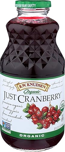 R.W. KNUDSEN, Juice, Og2, Just Cranberry, Pack of 6, Size 32 FZ, (Gluten Free GMO Free 95%+ Organic)