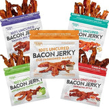 Bacon Jerky Variety Pack | 5 Flavors & Up to 24g Protein Per Bag | Fully Cooked, Bold Flavors, Exceptionally Tender, High Protein Carnivore Snacks |