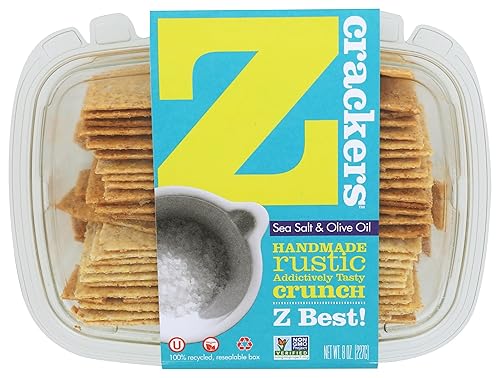 Z Crackers, Crackers Sea Salt And Olive Oil, 8 Ounce