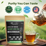 NutriEffect 7-Herb Herbal Tea Blend - Up to 100 Cups | 250g (8.8 oz) Loose Leaf Tea - Rooibos, Yerba Mate & Nettle Blend - Smooth & Naturally