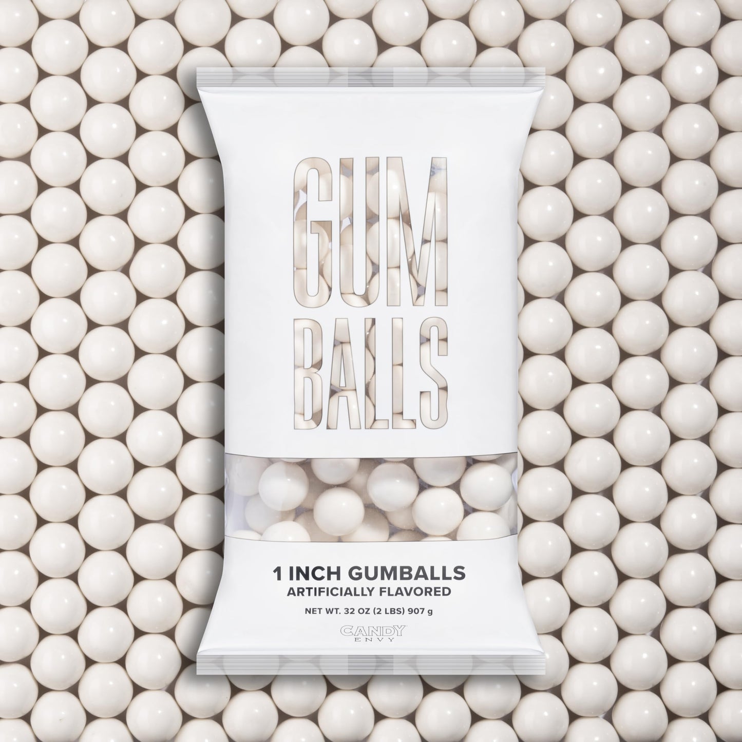 Candy Envy - Black and White 2 Pack Combo 1 Inch Gumballs - Approx. 113 Gumballs Per Bag - North American Made & Kosher Certified