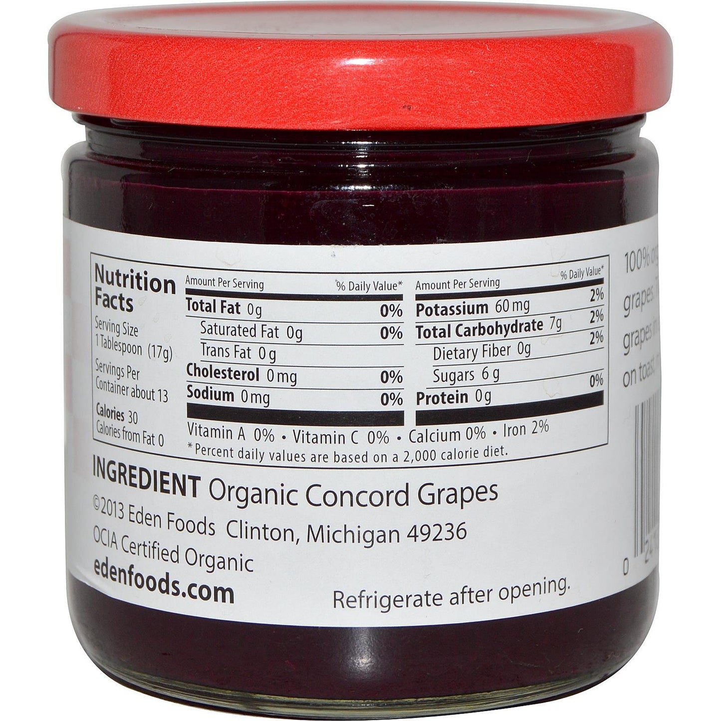 Eden Foods Grape Butter Org, 8 oz