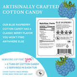 CHOCOLATE STORYBOOK Gourmet Flavored Cotton Candy - Unique Idea for Holidays, Birthdays, Gag Gifts, Party Favors (Blue Raspberry, 1.75 oz Each