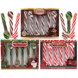Christmas Candy Spoons Assortment, Peppermint, Caramel, and Mint Chocolate Flavored Stirrers, Hot Cocoa Bar Essentials, 36 Total Pieces (Set of 3)