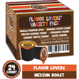 Crazy Cups Flavored Coffee Pods Variety Pack - Coffee Flavors for the Keurig K Cups Machine, Recyclable Single Serve Cups, 24 Count (Pack of 1)