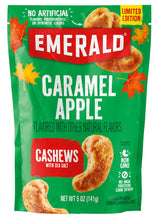 Emerald Salted Caramel Apple Cashews (1-Pack) | 5oz Resealable Bag | Kosher Dairy Certified, Non-GMO, Contains No Artificial Preservatives, Flavors or
