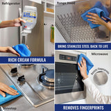 Stainless Steel CPR 18oz- 2-in-1 Kitchen Stainless Steel Cleaner and Polish for Appliances- Cleaner Removes Fingerprints, Water Marks and Grease