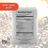 trücup Low Acid Coffee, Espresso Coffee Ground - Whole Bean 2 lb, Natural Water&Steam Process 60% Less Acid, Stomach-Friendly Rich in Antioxidants