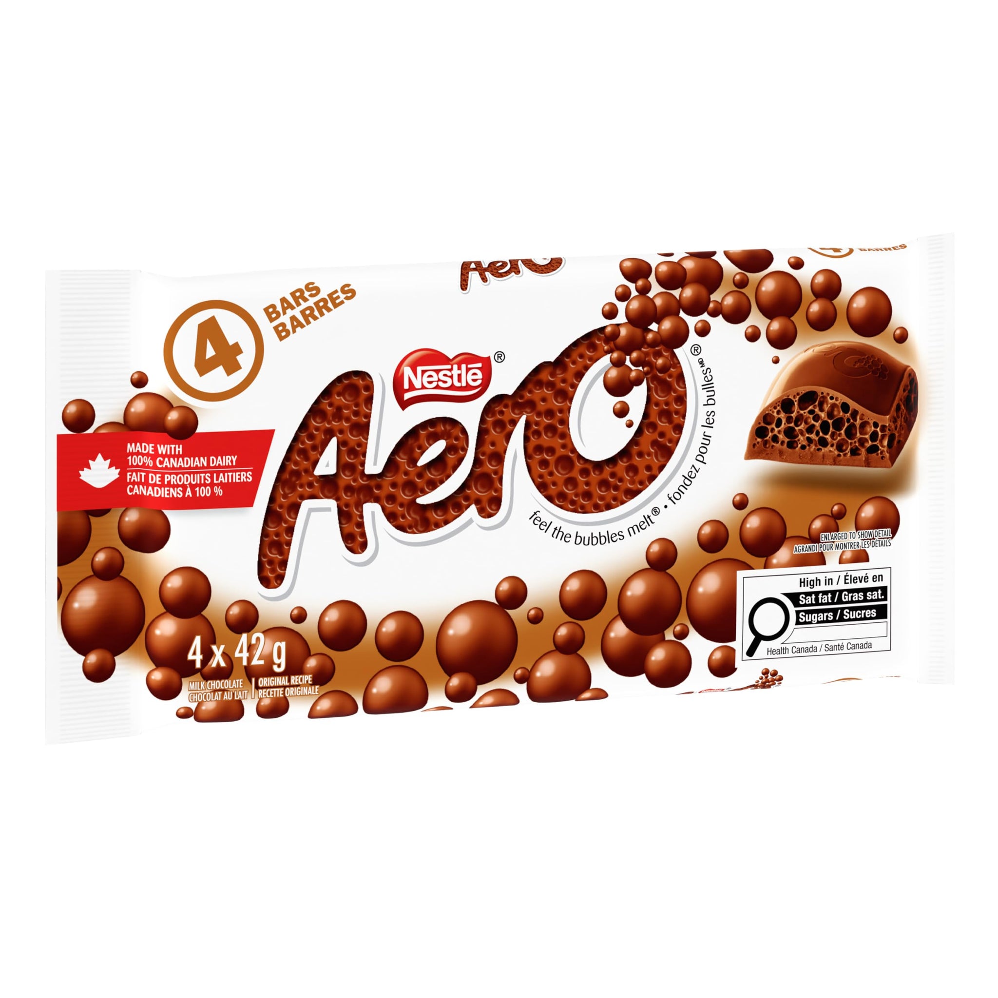 AERO Milk Chocolate, 4x42g, Multipack, 0.4 pounds