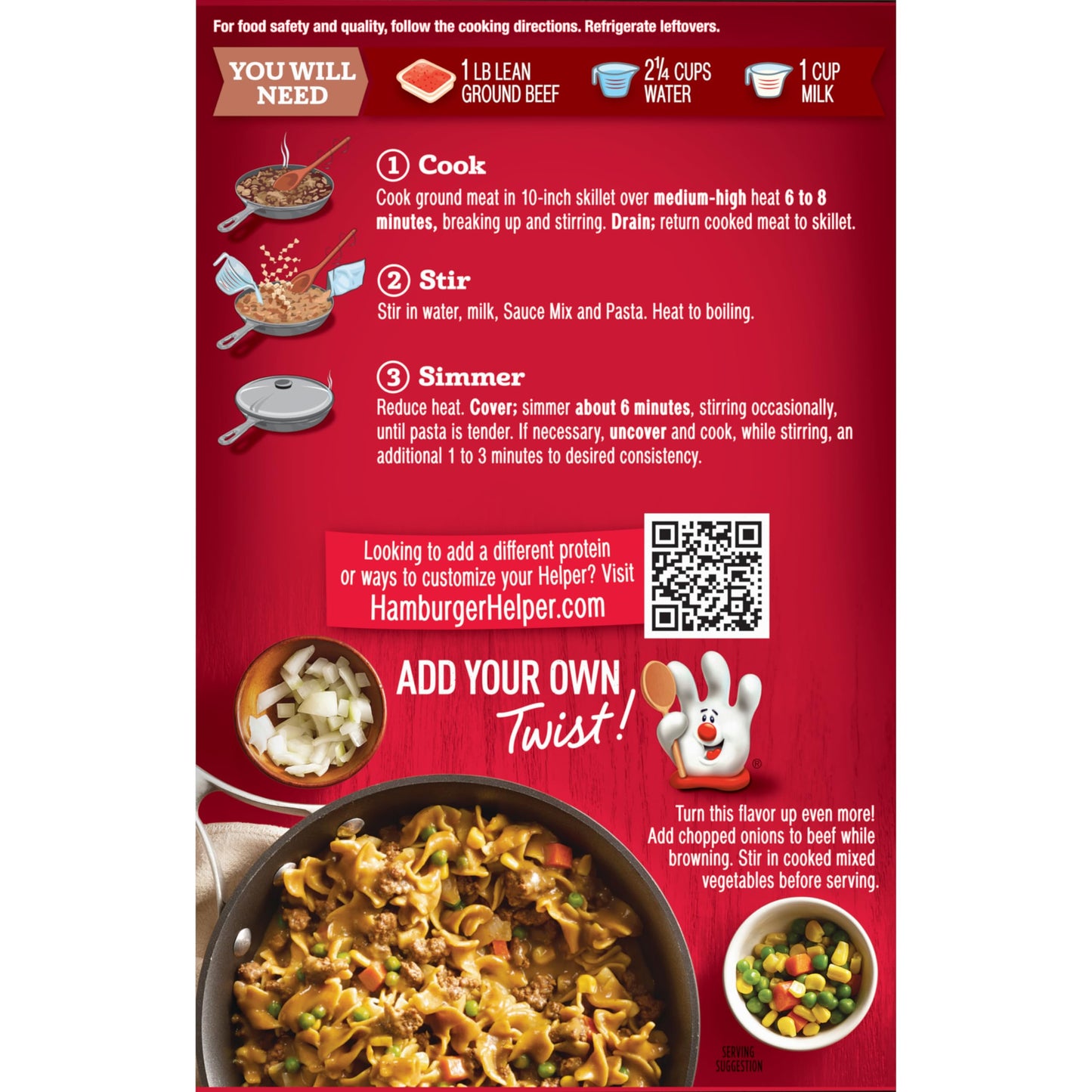 Hamburger Helper Beef Pasta, 5.9 Ounces, 12 per Case